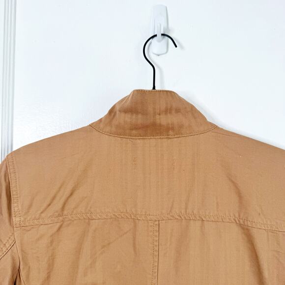 Talbots Petites Field Safari Style Jacket Funnel Neck Button Front Classic MP - Picture 11 of 14
